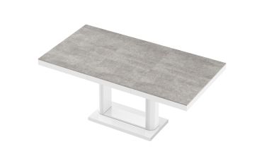 Stół rozkładany QUADRO 120 - Grey stone (Beton / Biały)